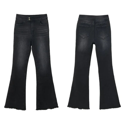 Jeans For Woman 2025 Winter New Slim-fit Warm Versatile Flared Pants Simple Commuter Casual Casual Woman Trousers 12344022
