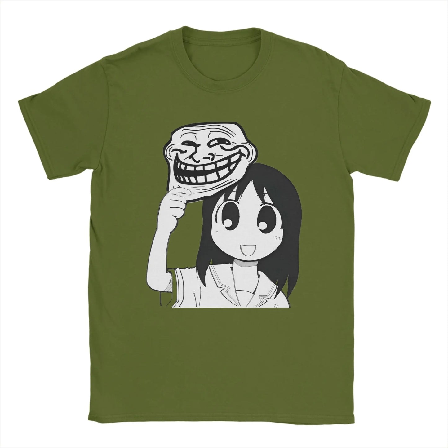 Man T-Shirt Osaka Autistic Funny Kawaii Ayumu T Shirts Fashion Anime Azumanga Daioh Summer Tee Shirt Pure Cotton Tops Plus Size