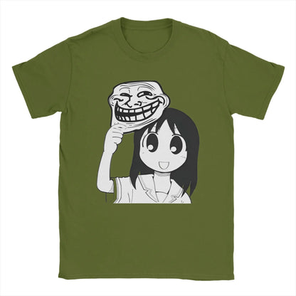 Man T-Shirt Osaka Autistic Funny Kawaii Ayumu T Shirts Fashion Anime Azumanga Daioh Summer Tee Shirt Pure Cotton Tops Plus Size