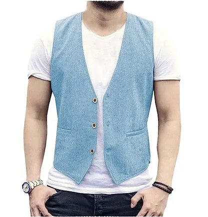 Large Men's Suit Vest  Spring And Summer Linen Cotton Slim Fit Waistcoats Lightweight And Breathable Single Breasted Casual Vest