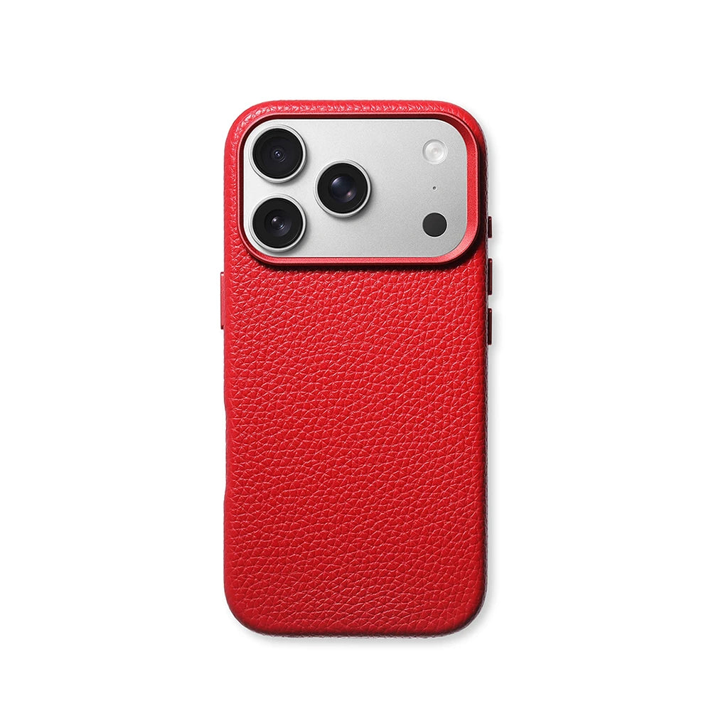 Luxury Magnetic Lychee Texture PU Leather Case For iPhone 17 16 Pro Max 15 14 13 For Magsafe Alloy Lens Shockproof Bumper Cover