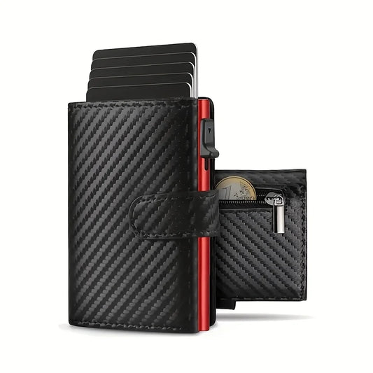 Portefeuille Homme avec Porte-Monnaie Protection RFID Portefeuille Fin Porte-Cartes Petit Portefeuille Cartes de Crédit