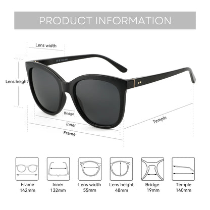 2026 Fashion Butterfly Polarized Sunglasses Women UV400 Protection Shade Ladies Oversize Square Sun Glasses ZS2227