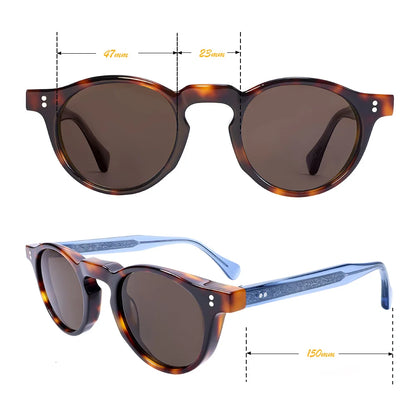 Retro Luxury Polarized Sunglasses for Men And Women UV400 Protection Classic Design Thick Acetate Frame