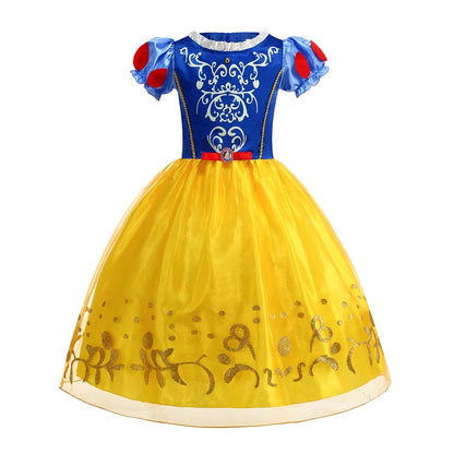 Girls Costume Sleeping Beauty Aurora Princess Party Rapunzel Halloween Snow White Cosplay Costume Kid Cinderella Dress up