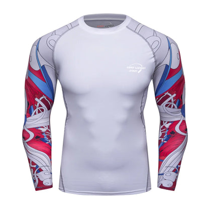Cody Clothes Full Sleeve White Rashguards For Swimwear Anti -uv Sunscreen T Shirt Boxing Trainning Wear Bjj Jiu Jitsu Rash Guard