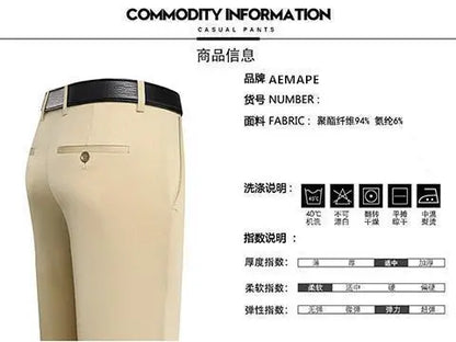 Fashion Men Business Suit Pants Korean Spring Summer Streetwear Male Clothes New Office Casual Solid Loose Straight Trousers 40