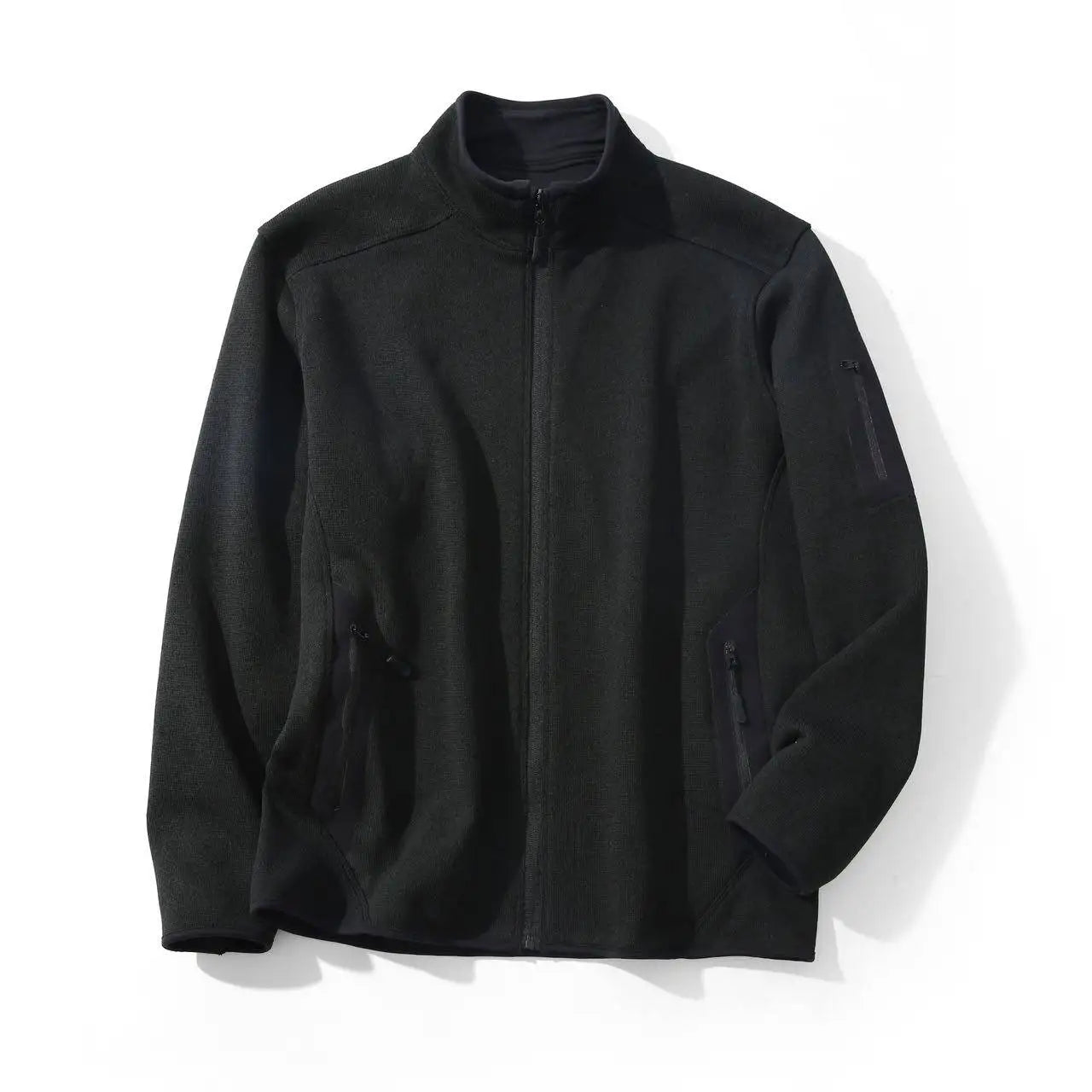 2026 Outdoor Windproof Solid Color Fashionable Camping, Fishing, Sports, Versatile, Casual and Affordable Knitted Sweater Jacket
