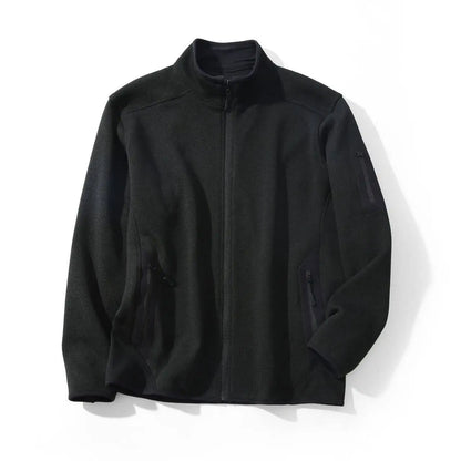 2026 Outdoor Windproof Solid Color Fashionable Camping, Fishing, Sports, Versatile, Casual and Affordable Knitted Sweater Jacket