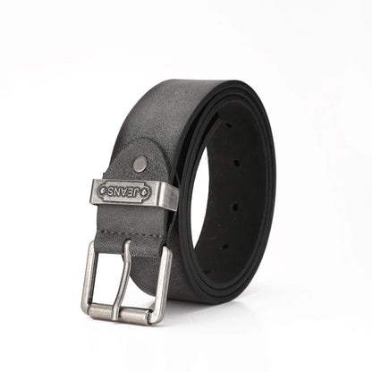 A Western-Style PU Leather Belt for Both Men and Women, a Classic and Casual Retro Belt
