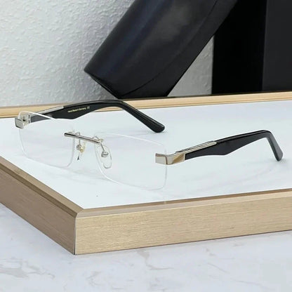 Designer Boundless Sunglasses THE ARTIST I Handmade in Germany Rectangle Alloy Acetate Luxury Top Quality UV400 Unisex with Case