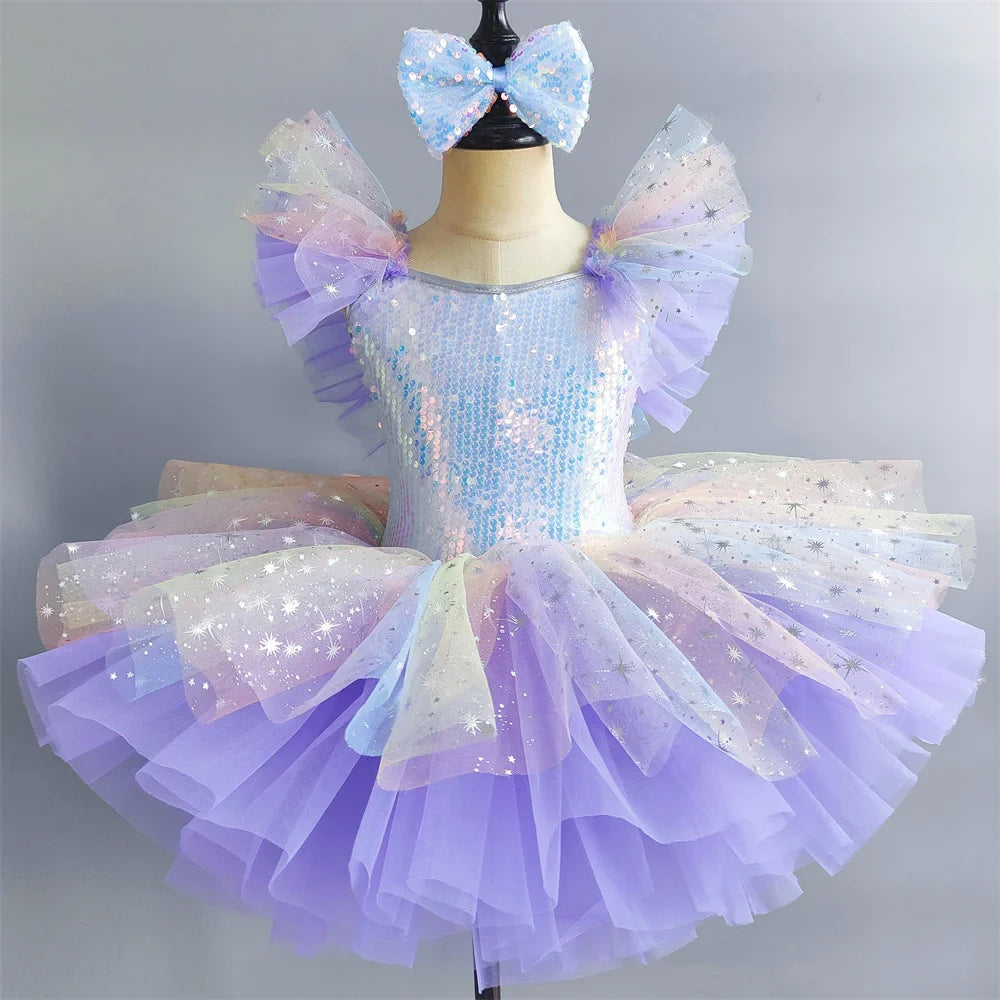 Summer Ballet Dress Girl Dance Costumes Ballet Leotards Casual Kids Dresses Tutu Ballerine Girls Clothes Vestidos Children's Day