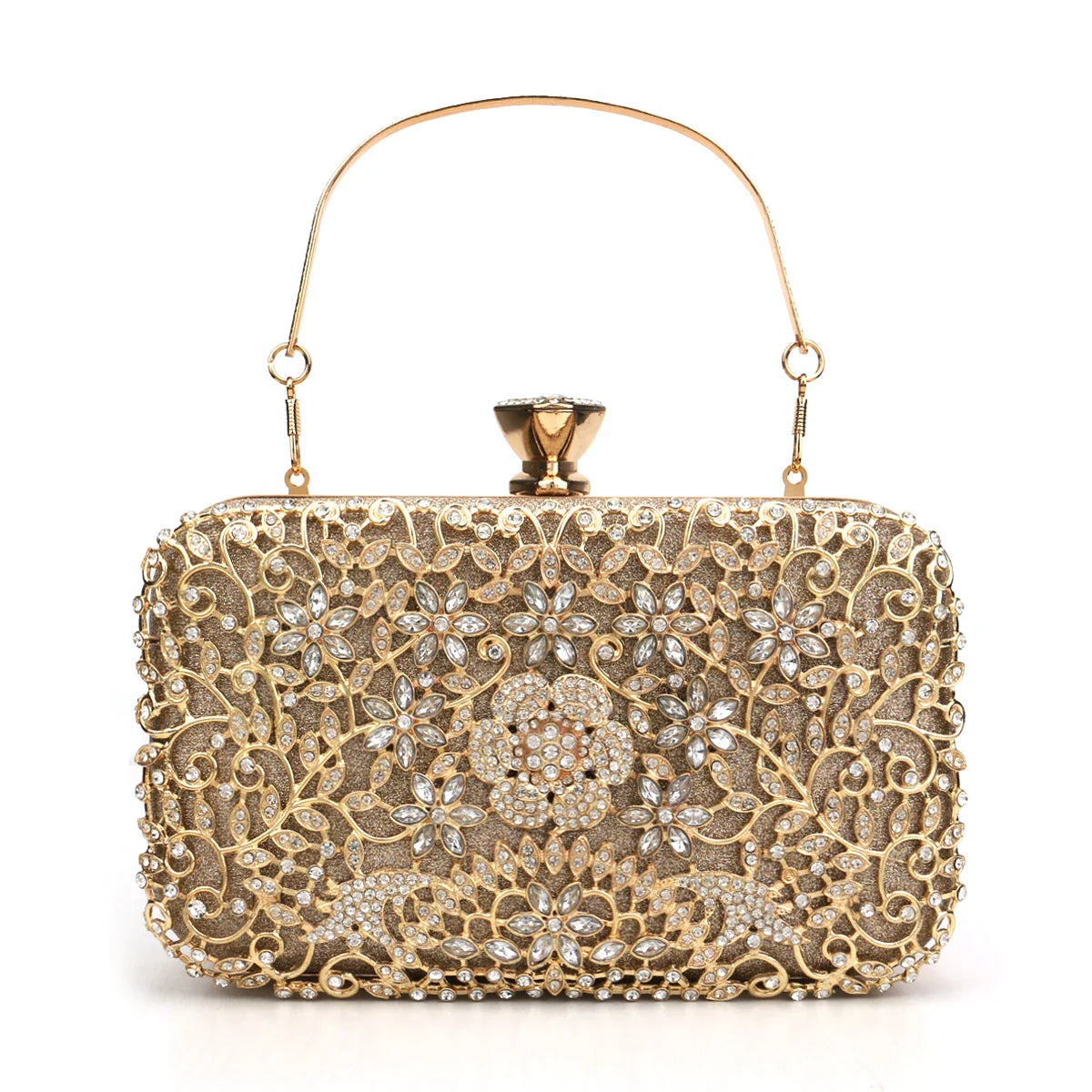 Hollow Out Style Diamonds Clutch Luxury Metal Rhinestones Evening Bags Flap Party Wedding Handbags Purse