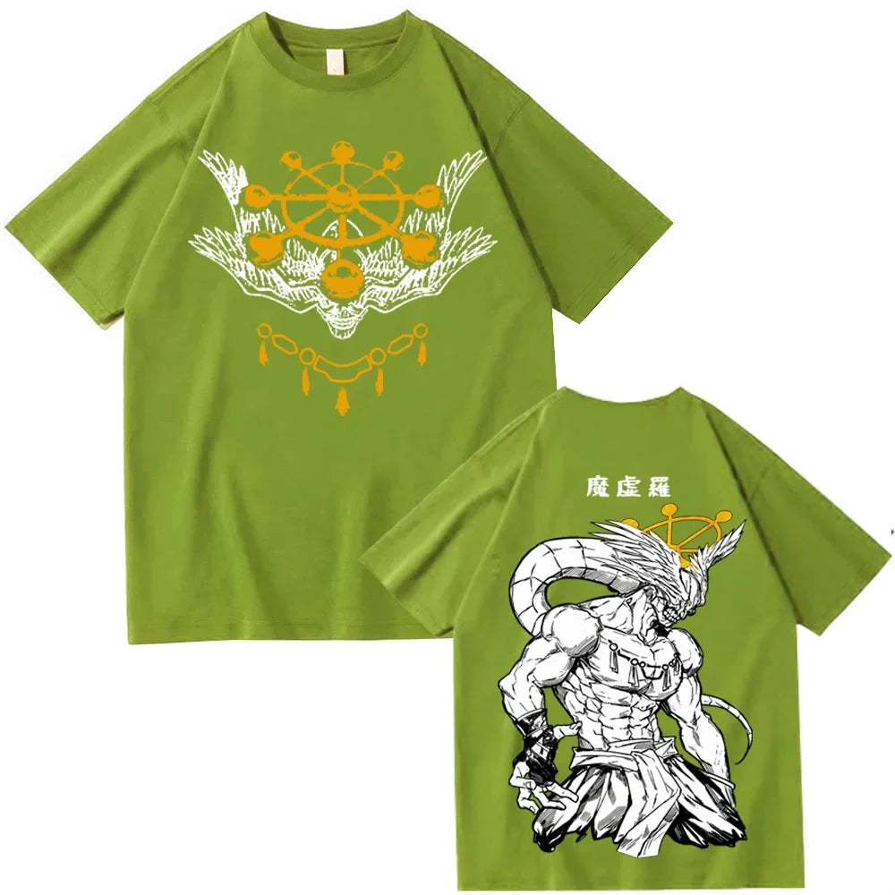 Anime Jujutsu-Kaisen Mahoraga T-shirt Man Woman Harajuku Short Sleeve O-neck Casual Shirt