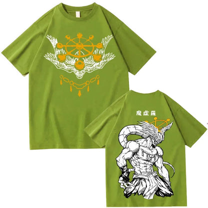 Anime Jujutsu-Kaisen Mahoraga T-shirt Man Woman Harajuku Short Sleeve O-neck Casual Shirt