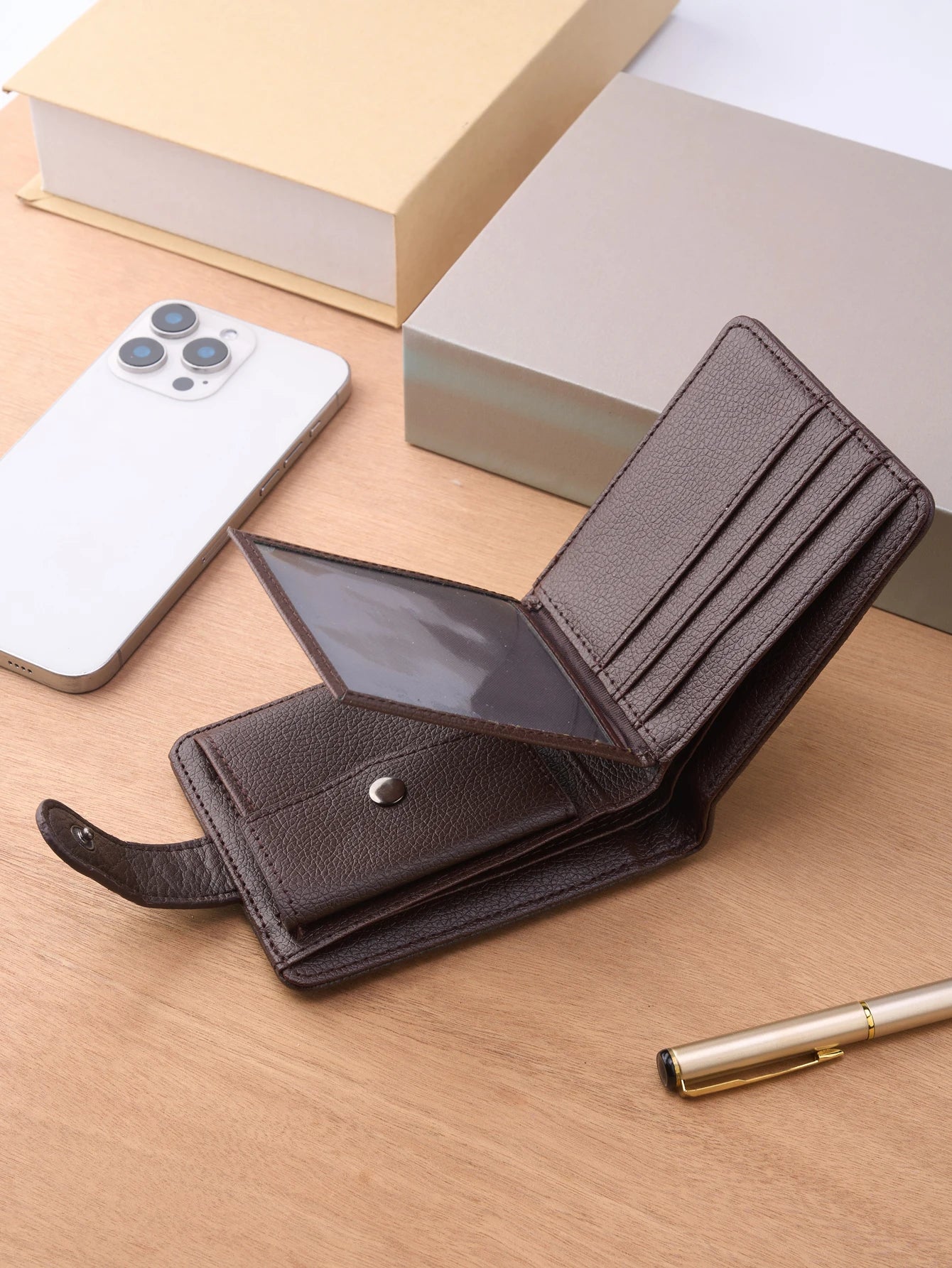 Men Wallets Leather Zipper Purse Man Business Casual Slim Card Horders Quality Male Short Multi-card Wallet Coin Pocket Purse