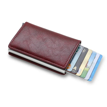 Portefeuilles Porte-cartes de Crédit en Fibre de Carbone Homme Marque RFID Noir Magique Pliant Cuir Mince Mini Portefeuille Petit Sac d'Argent Hommes Bourse