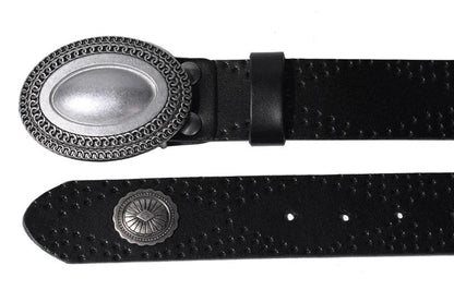 3.8CM Heavy Metal Rivet Men Real Genuine Leather Belt Men Smooth Buckle Stud Punk Jeans Belts For Jeans Strap Rock Cowboy