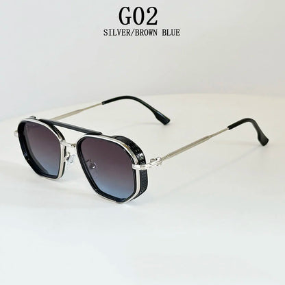 Vintage New Square Sunglass Men Fashion Steampunk Sunglasses Women 2025 Retro Glasses Gafas De Sol Hombre Lunette Soleil Femme