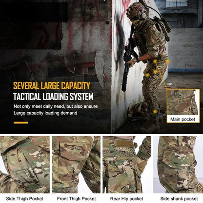 G3 Cargo Pants Men Hiking Pants with Pads camouflage Tactical Pant Streetwear Multicam Hunting Pants Gen3 Mens Clothing New
