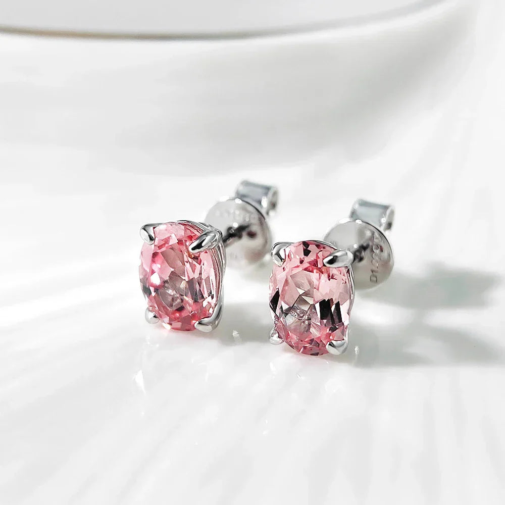 1-4CT Oval Cut D Color Moissanite Diamond Stud Earrings GRA Certified For Women Unisex Gemstone Party 925 Silver Earring