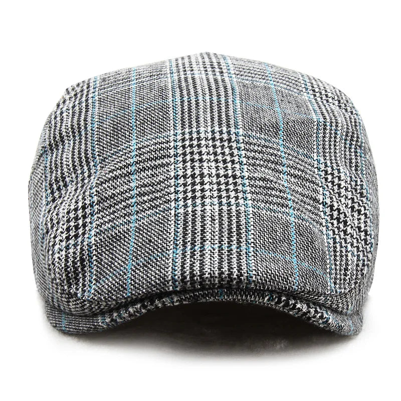 Men's Women's Beret Herringbone Flat Ivy Newsboy Hat Wool Blend Gatsby Cabbie Adjustable Cap