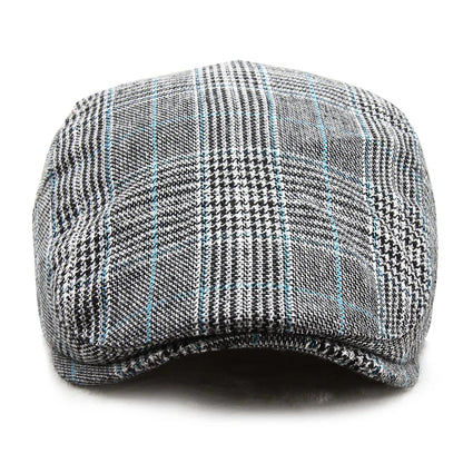 Men's Women's Beret Herringbone Flat Ivy Newsboy Hat Wool Blend Gatsby Cabbie Adjustable Cap