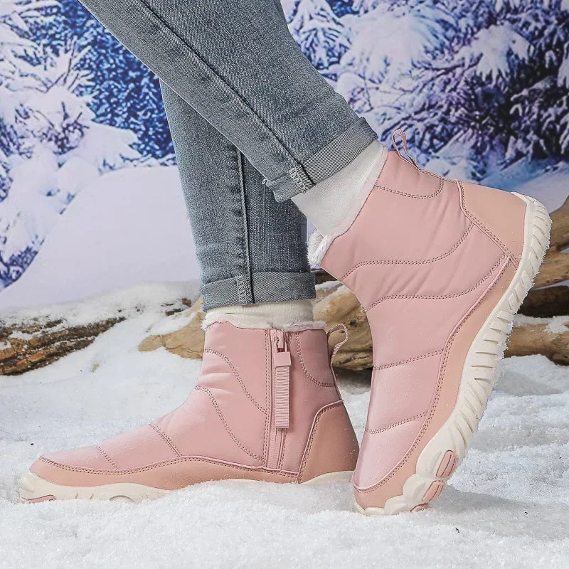 Cotton Boots Men/women Large Size 47 Waterproof Snow Boots Winter Warm  Comfort Zipper Anti Cold Non-slip Cotton Boots