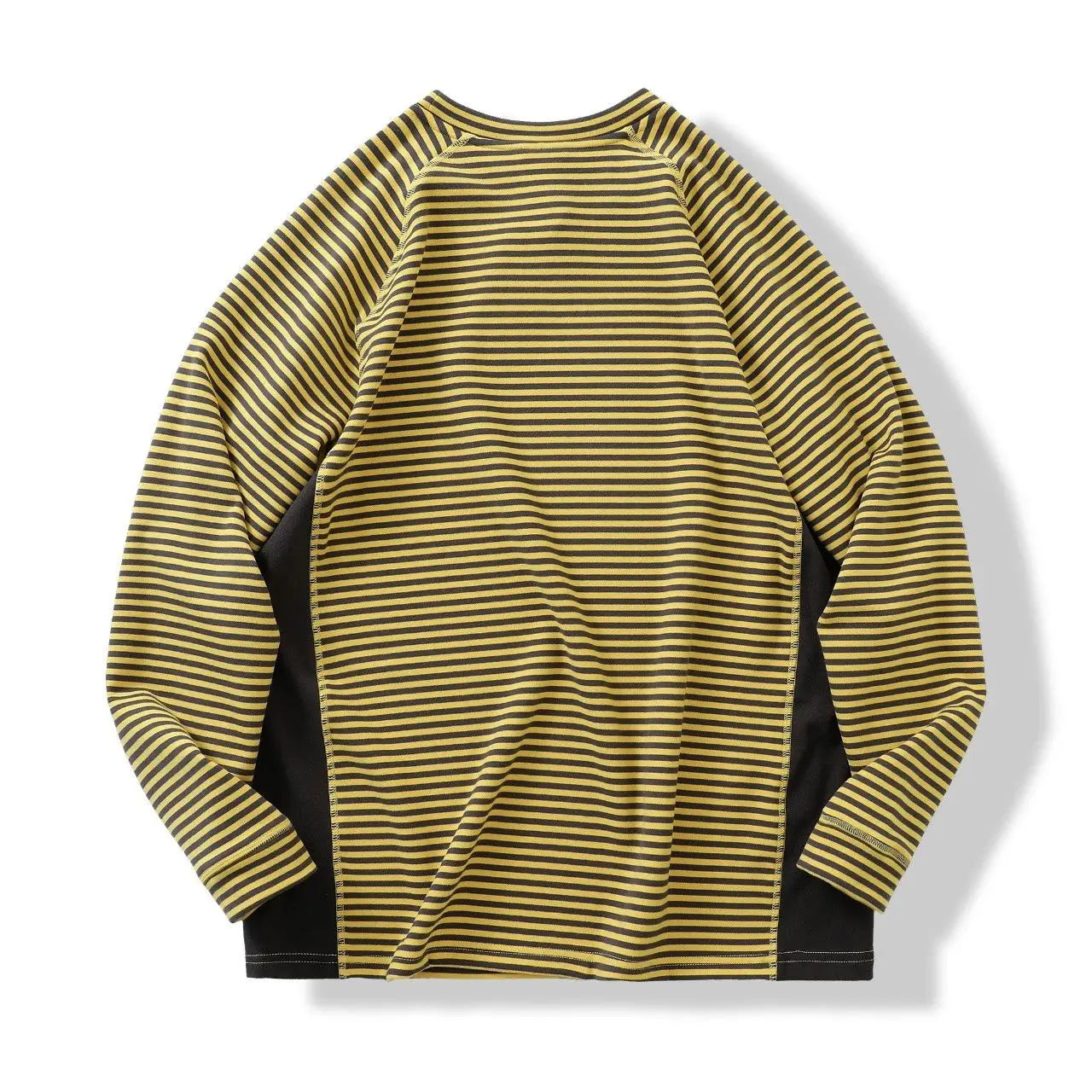 Insulated Patchwork Striped Sweatshirt with Contrast Details Unisex, Loose-fitting Spring and Autumn Undershirt.