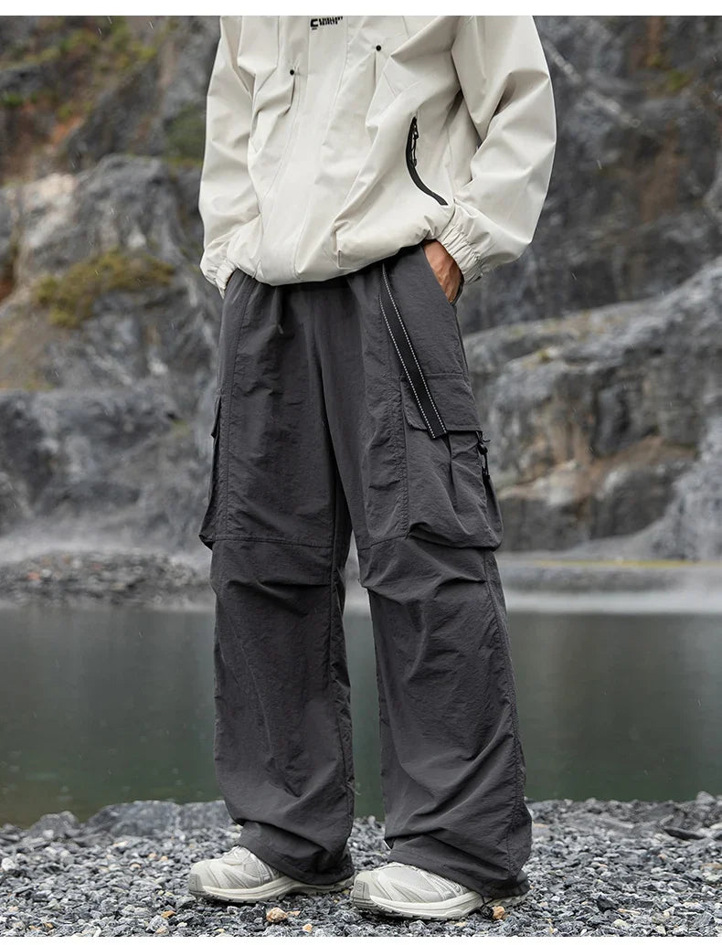 Outdoor Hiking Pants Male Waterproof Wear-Resistant Trekking Paratrooper Trousers Autumn Breathable Mountaineering Cargo Pants