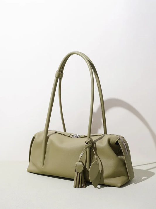 2026New Women's Casual Top Grain Leather Shoulder Bag Large Capacity Soft Pillow Handbag Underarm Tote for Daily Commute