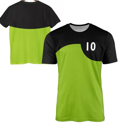 Animated Omnitrix Ben10 3D Print Men T-shirt Summer Outdoor Training Quick Dry Breathable Sport Football Jersey Short-sleeve Top