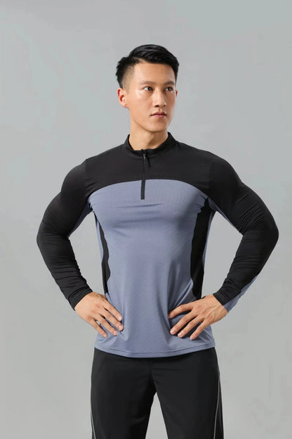 Men Athletics Top Running Shirts Long Sleeve Mens Basketball Sports Gym Fitness Guys T Shirt Clothing Quick Drying Breathable