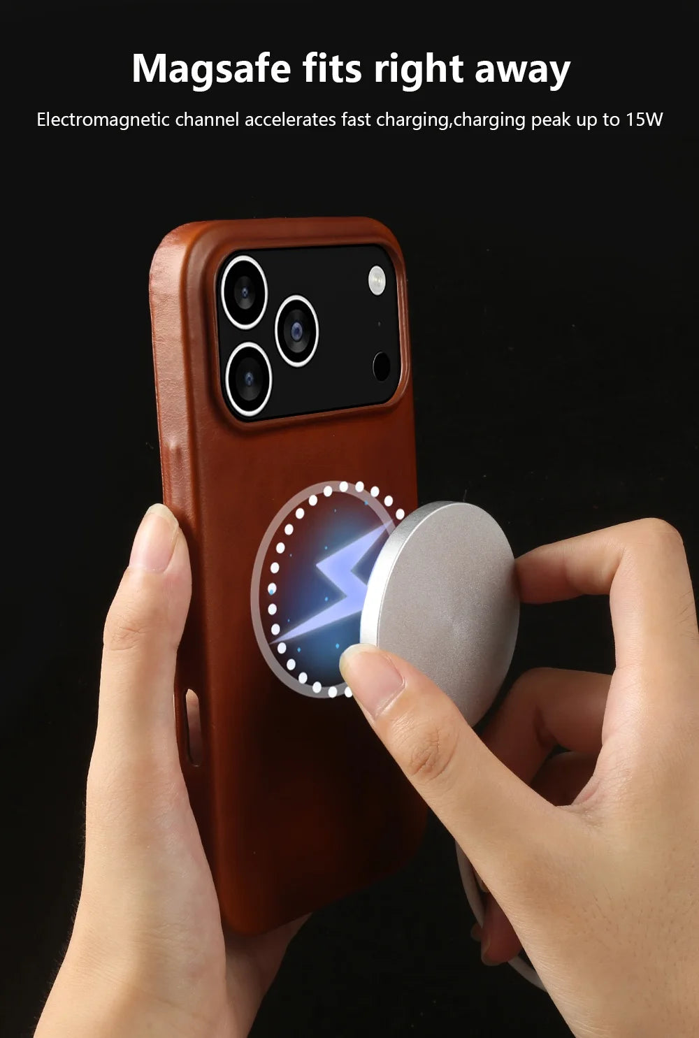 Vintage Oil Wax Full Covered Genuine Leather Case For Iphone 17 Pro Max 16 15 14 13 12 11 for Magsafe Magnetic Phone Cover Cases