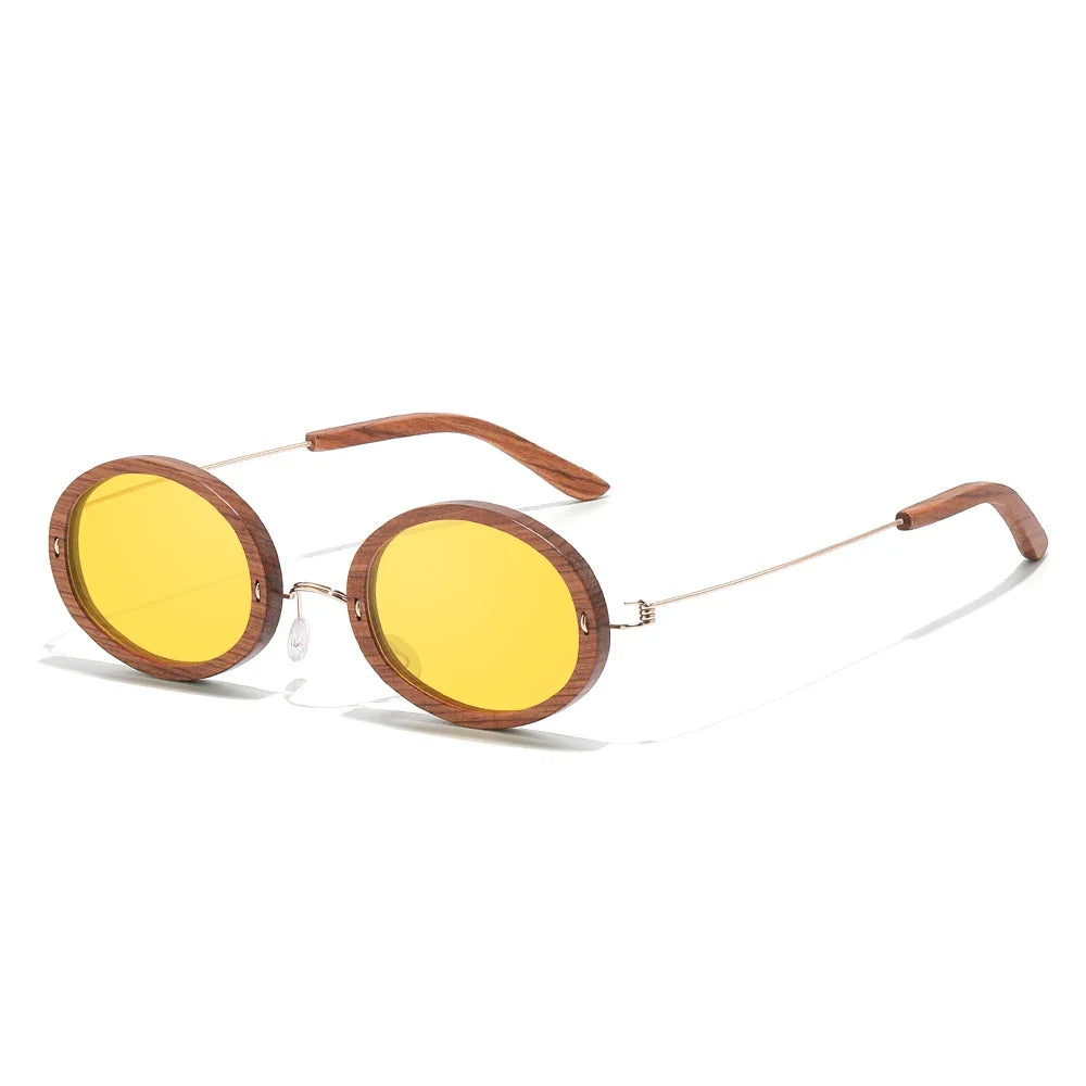Wooden Aduit Sunglasses Brazilian rosewood Handmade Polarized Glasses Mirror Coating Lenses Eyewear With Gift Box 2103