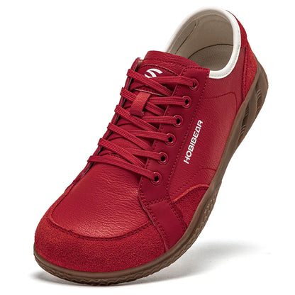 Women Men Barefoot Shoes Wide Toe Box Lightweight Sneakers Casual Color-Blocking Artificial Leather Walking Shoes