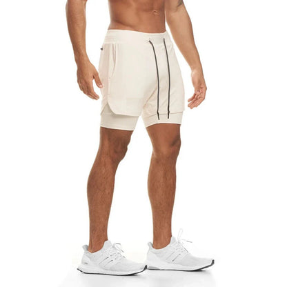 Plus 5XL Men's Fitness Shorts 2 IN 1 Jogger Streetwear Shorts Gym Bodybuilding Breathable Quick Dry Running Shorts Huge Size