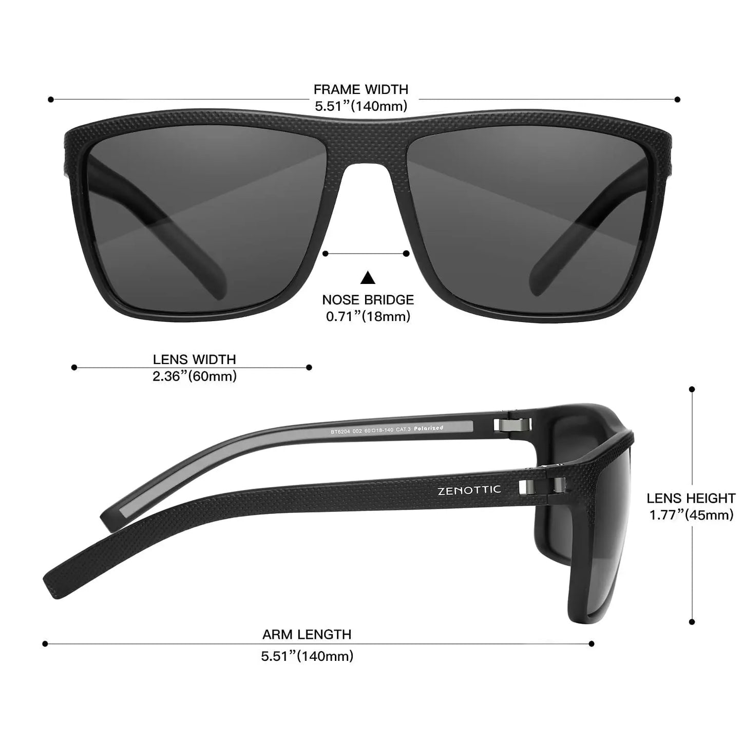 TR90 Sport Square Prescription Sunglasses For Men UV400 Polarized Myopia/Progressive Optical Sun Glasses For Driving