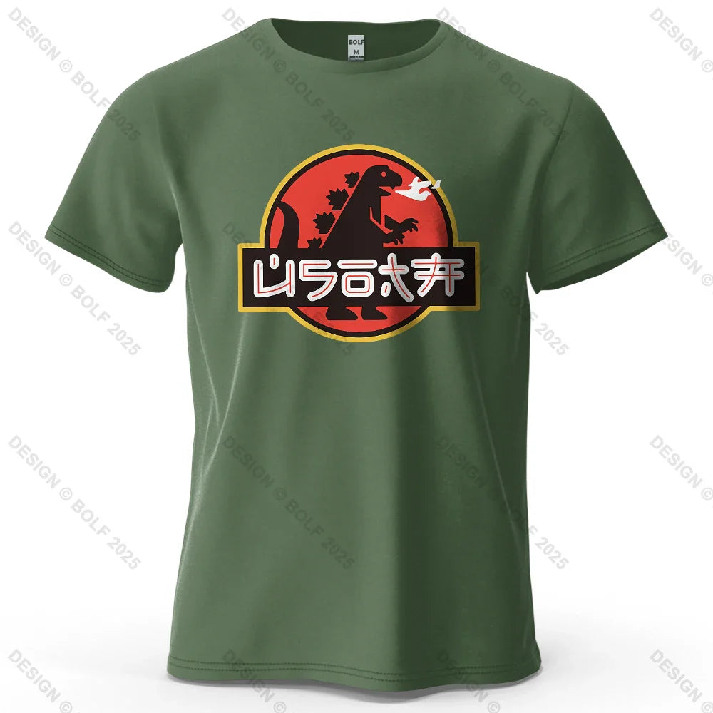 Japan Printed Men's T-Shirt 100% Cotton Oversized Harajuku Graphic Tees for Women Tops Tees Casual Streetwear
