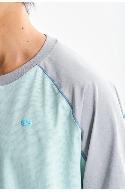 Men's Color - Block Long Sleeve UV Protection Shirt  Lightweight Quick - Dry Antibacterial Outdoor T - Shirt