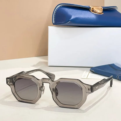 Irregulare Square Sunglasses Thick Acetate Polygon High Quality Handmade Vintage Fashion Brand Design UV400 with Case