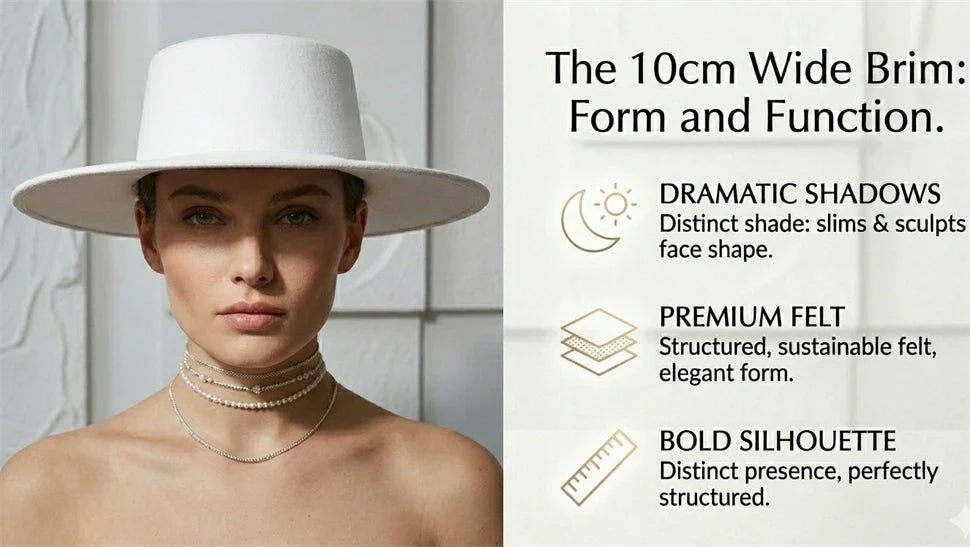 Elegant Women Men Flat Top Wide Brim Fedora Hat Autumn Winter Fedoras Boater Hat Church Panama Hats