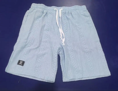 Men's Jacquard Casual Shorts Summer Harajuku Solid Sweatpants Fashion Men Short Pants Retro Men Clothes Roupas Streetwear New