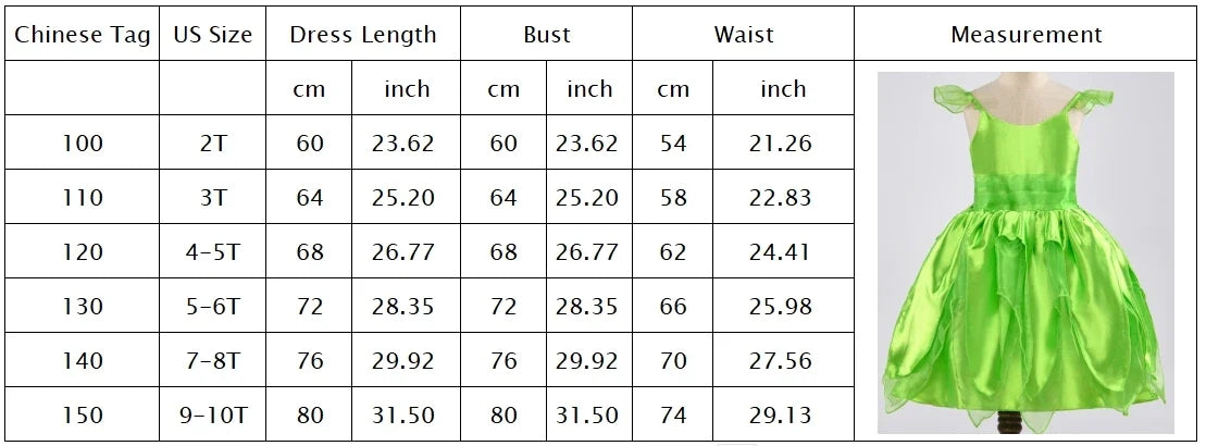 2024 Baby Girls Fairy Miss Tinker Dress Suspenders Frock Elves Cosplay Halloween Costume Child Pixie Elf Carnival Clothing Robes