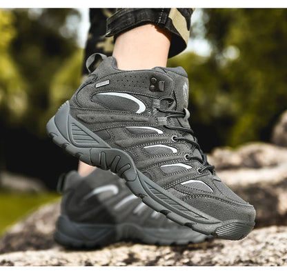 Men Desert Boots Men Outdoor Suede Ankle Boots Tactical Combat Boots Work Safty Shoes for Men Casual Waterproof Hiking Shoes