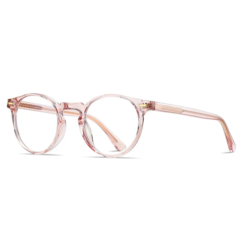 Round Blue Light Reading Glasses Women Eye Glasses Frame for Women Retro Plastic Titanium Anti-Blue Light Computer Eyewear