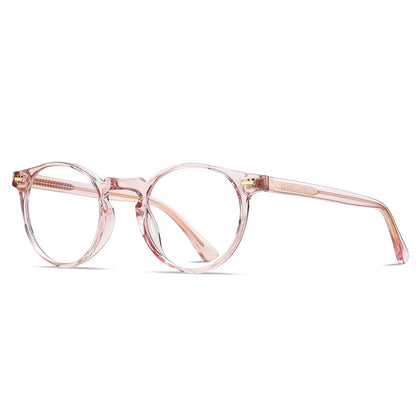Round Blue Light Reading Glasses Women Eye Glasses Frame for Women Retro Plastic Titanium Anti-Blue Light Computer Eyewear