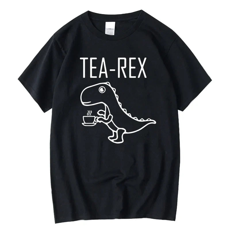 Summer Casual Men's T-shirt Top Quality Cotton Blend Cool Funny Dinosaur Design Printing O-neck For Men T-shirt Male Tee Shirts