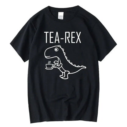 Summer Casual Men's T-shirt Top Quality Cotton Blend Cool Funny Dinosaur Design Printing O-neck For Men T-shirt Male Tee Shirts