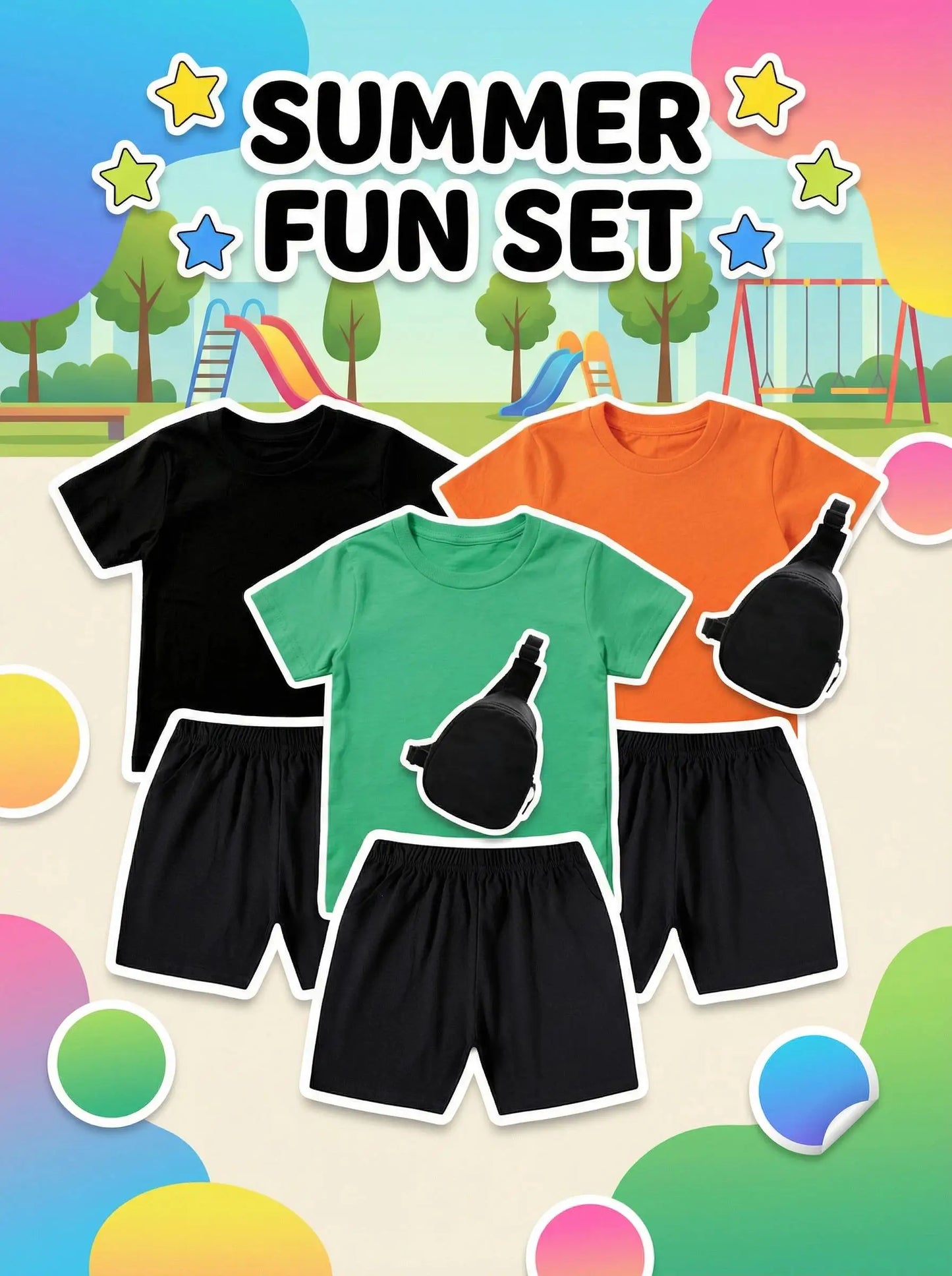 CR7 Ronaldo 67 Print Kids Cotton T Shirt Short Sleeve Casual Top with Mini Chest Bag Set for Boys Girls